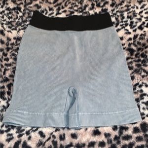Ribbed spandex shorts